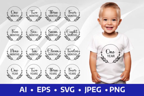 Baby Milestones Svg Bundle