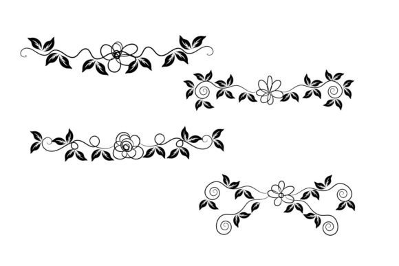 Elegant Floral Ornament Elements