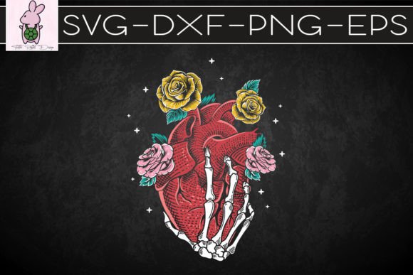 Floral Anatomical Heart Design