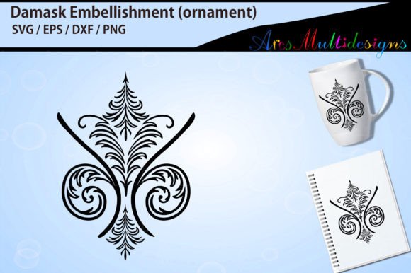 Floral Damask Silhouette