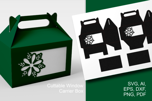 Floral Style Snow Wide Windows Gable Box