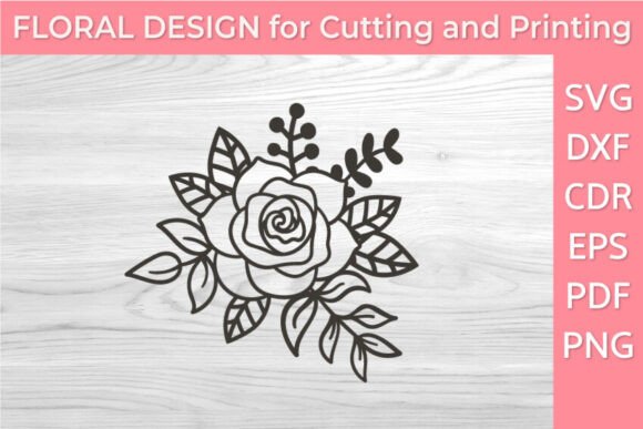 Hand-Drawn Rose Composition SVG PNG
