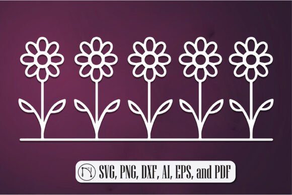 Paper-cut Daisy Flowers SVG Cut File