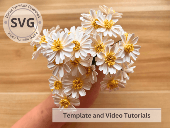 Paper Flower SVG Chamomile Template