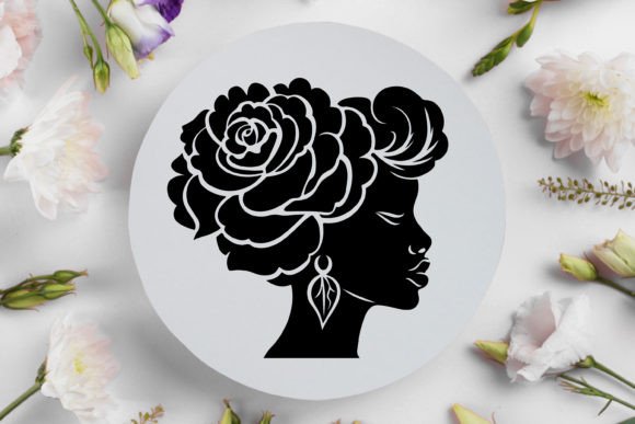 Rose Silhouette SVG, Head of Flowers SVG