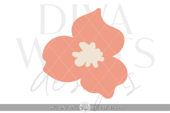 Stylish Flower Illustration SVG