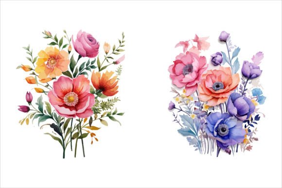 Watercolor Floral Vector Design