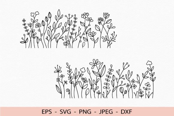 Wildflowers Svg Field Flowers Cricut Cut