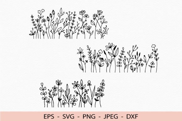 Wildflowers Svg Field Flowers Meadow Png
